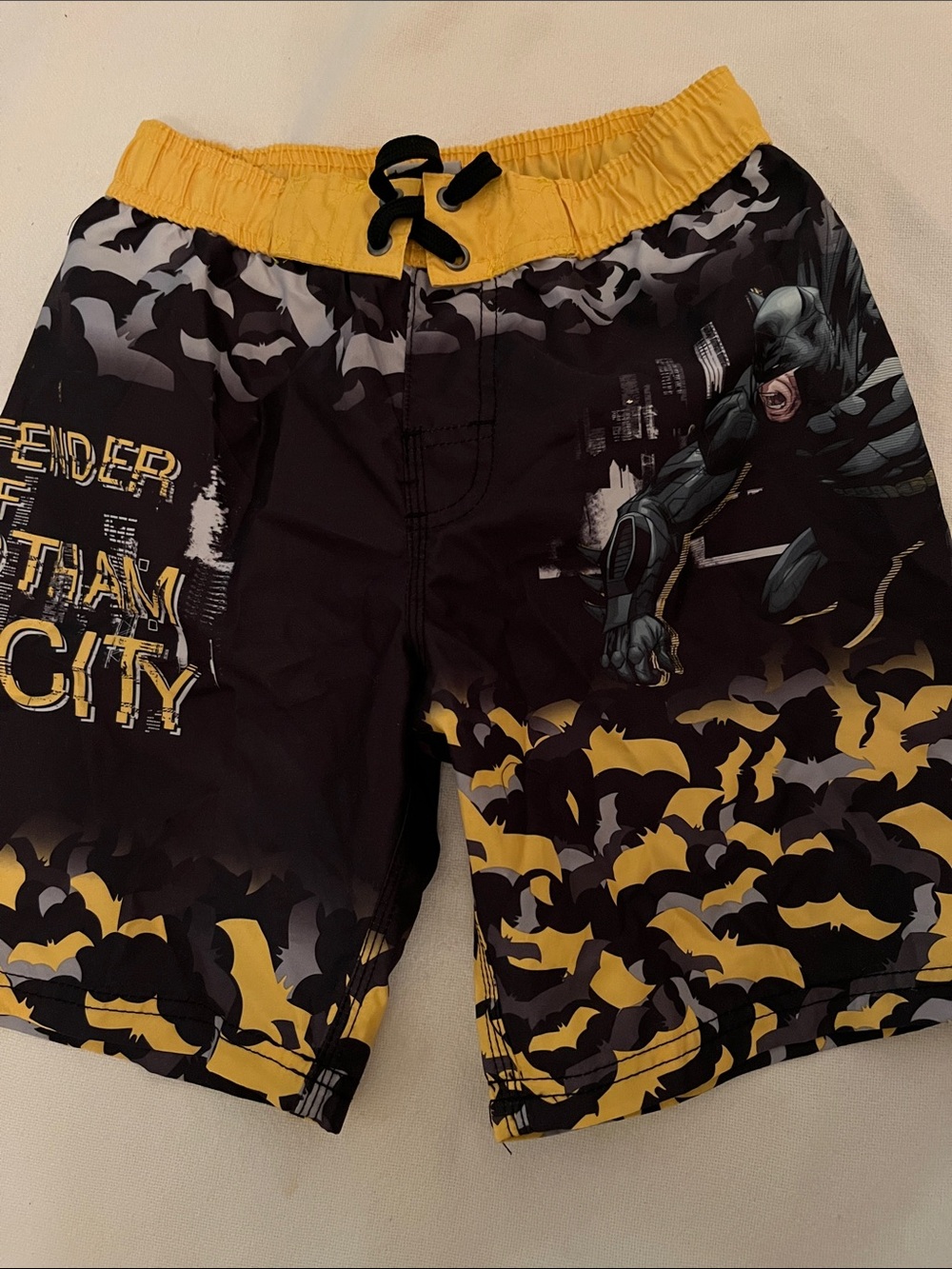 Swim shorts Batman boys new size 6/7 TM & DCComics polyester body & lining